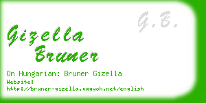 gizella bruner business card